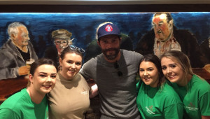Jamie Dornan with O'Connors Staff Live Irish Music, Craic agus Ceol & Dining | O’Connors Bar Ballycastle